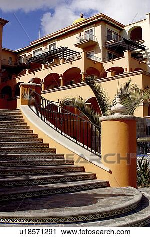 colonial, cabos, hotel, architecture, stair View Large Photo Image Stock Image - colonial, cabos, hotel, architecture, stair. Fotosearch