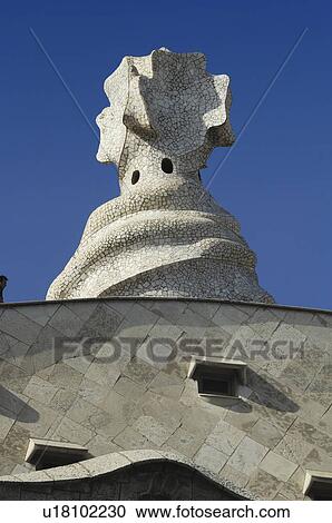Stock Image - cornet, milË, gaud, antoni, pedrera, casa. Fotosearch