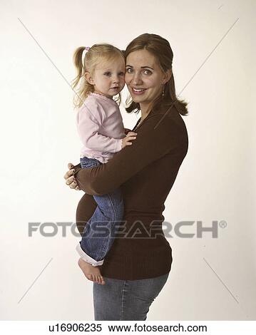 Stock Photography - daughter, jaw, moose, posing, mother. Fotosearch