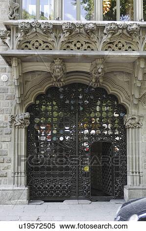 Stock Photography - designed, baro, building, modernist, quadras, palau. Fotosearch