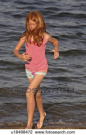 diefenbaker, girl, lake, beach, running, young View Large Photo Image Stock Image - diefenbaker, girl, lake, beach, running, young. Fotosearch