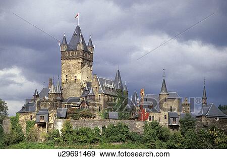europe, castle, tourism, travel, germany, cochem View Large Photo Image Stock Photo - europe, castle, tourism, travel, germany, cochem. Fotosearch