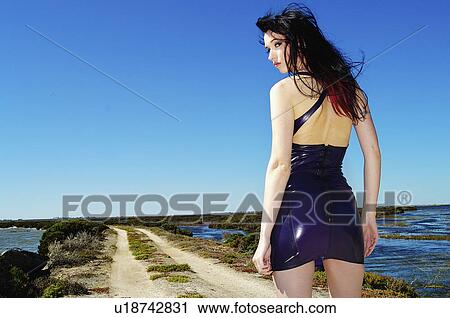 female, latex, purple, wearing, woman View Large Photo Image Stock Image - female, latex, purple, wearing, woman. Fotosearch