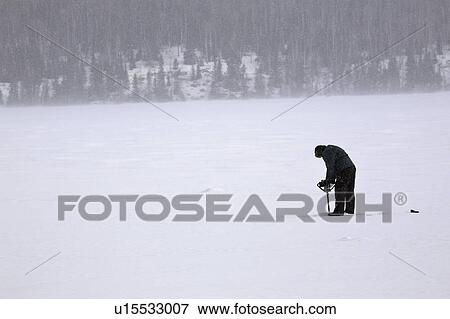 fisherman, lake, waskesiu, ice View Large Photo Image Stock Photo - fisherman, lake, waskesiu, ice. Fotosearch