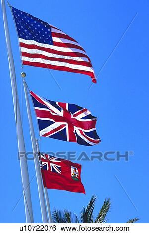 Stock Photograph - flag, stripes, bermuda, jack, union, stars. Fotosearch