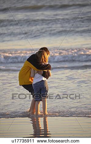 Stock Image - florida, kids, scenic, beach, enjoying, children. Fotosearch
