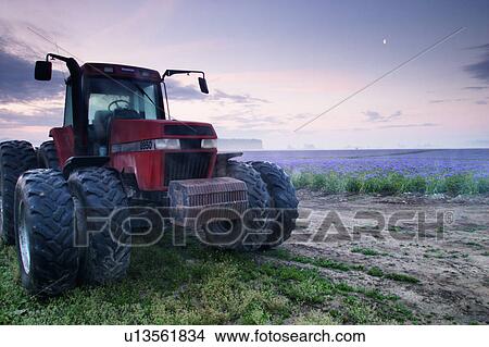 foggy, next, iris, blue, field, tractor View Large Photo Image Picture - foggy, next, iris, blue, field, tractor. Fotosearch