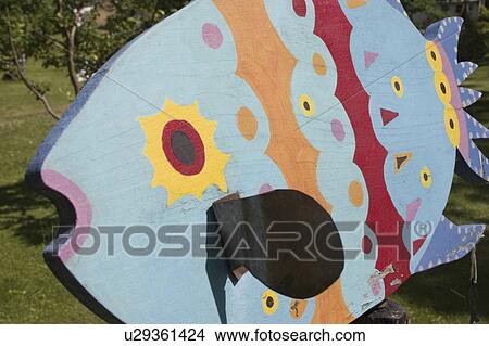Picture - gallery, painted, arthouse, outside, fish, colorful. Fotosearch