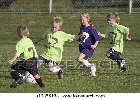 girls, soccer, playing, age, boys View Large Photo Image Stock Image - girls, soccer, playing, age, boys. Fotosearch