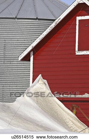 granary, snow, side, leeward, drift, large View Large Photo Image Stock Photography - granary, snow, side, leeward, drift, large. Fotosearch