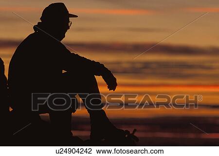 Stock Image - hike, released, sunset, dusk, national, model. Fotosearch