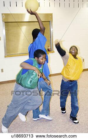 Stock Image - kids, playing, 14, ages, blurred. Fotosearch
