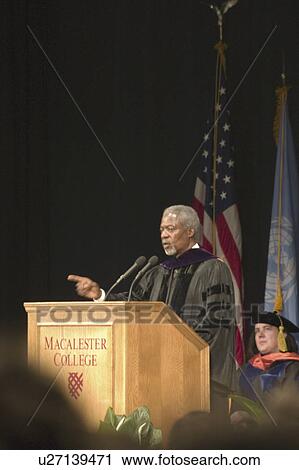 Stock Image - macalester, annan, speaking, general, secretary, kofi. Fotosearch