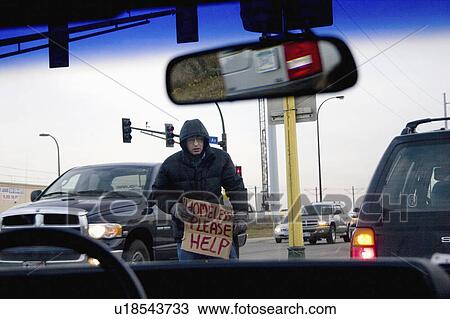 Stock Image - male, minneapolis, help, looking, homeless. Fotosearch