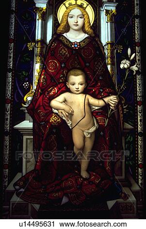 mary, glass, christ, depicting, window, stained View Large Photo Image Stock Image - mary, glass, christ, depicting, window, stained. Fotosearch
