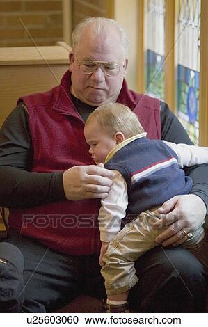 Stock Image - masonic, holding, service, memorial, grandson, grandfather. Fotosearch