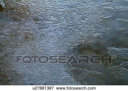 Stock Photo - md, ice, frozen, cold, lake, abstract. Fotosearch
