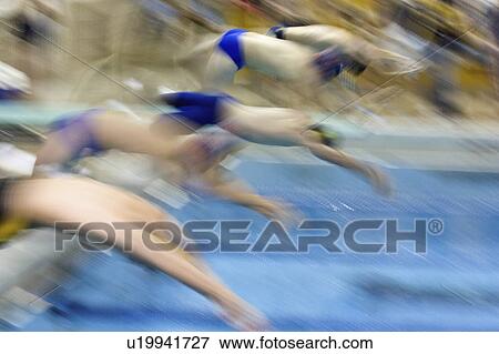 Stock Photo - meet, men, swim, starting, males, college. Fotosearch