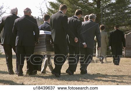 Stock Photo - minnesota, carrying, buffalo, grave, coffin, pallbearers. Fotosearch