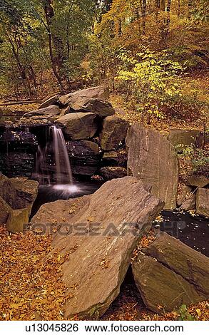 new, foliage, park, central, waterfall, fall View Large Photo Image Stock Photograph - new, foliage, park, central, waterfall, fall. Fotosearch