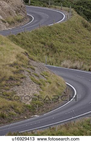 Stock Image - new, road, scenic, island, south, winding. Fotosearch