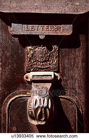 Stock Photography - old, rural, courval, mailbox, rusted. Fotosearch