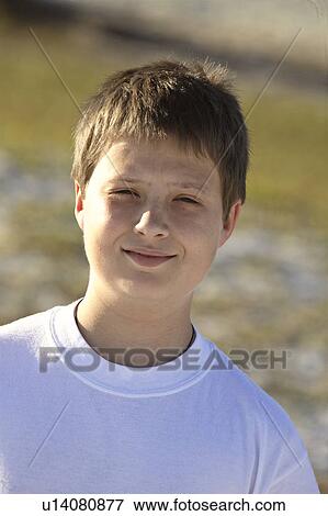 Stock Photo - outdoors, posing, usa, florida, scenic, boy. Fotosearch