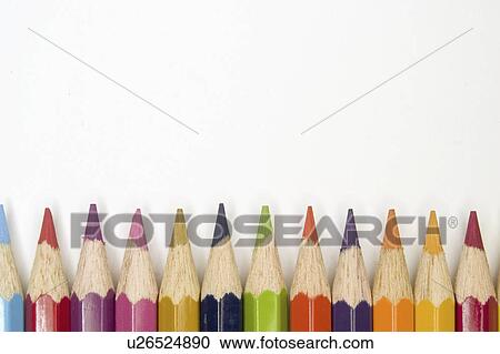 Stock Image - pattern, colored, symmetric, forming, pencils, brightly. Fotosearch