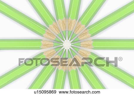 Stock Photo - pattern, colored, symmetric, forming, pencils, brightly. Fotosearch