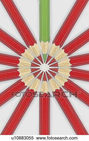 Stock Photography - pattern, colored, symmetric, forming, pencils, brightly. Fotosearch
