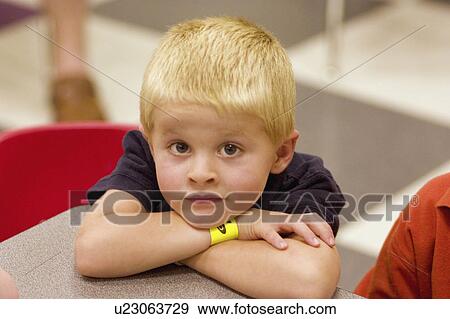 Stock Photo - paul, age, thought, deep, five, boy. Fotosearch