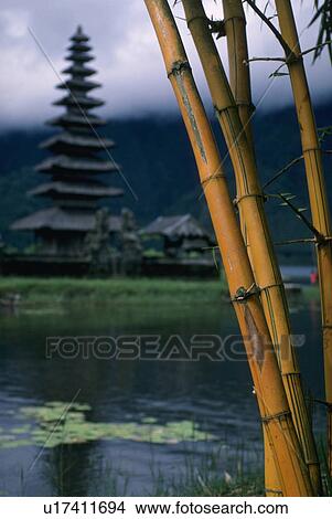 Picture - peaceful, view, erected, temple, traditional, impressive. Fotosearch