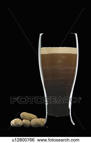 Stock Photograph - peanuts, beer, pint, nuts, ground, stout. Fotosearch