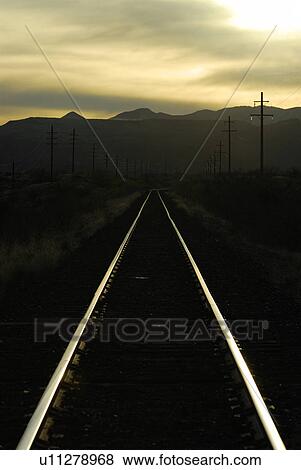 railroad, reflecting, desert, tracks, rails, sunlight View Large Photo Image Stock Photo - railroad, reflecting, desert, tracks, rails, sunlight. Fotosearch