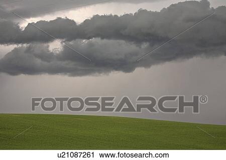 Stock Image - rain, clouds, saskatchewan, scenic, approaching. Fotosearch