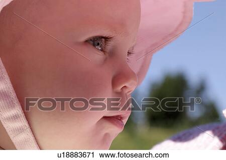 Stock Image - released, baby, old, month, model. Fotosearch