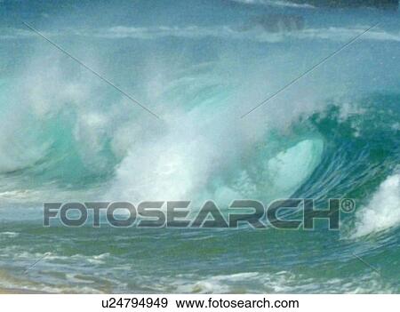 rock, beach, crash, sand, ocean, wave View Large Photo Image Stock Photo - rock, beach, crash, sand, ocean, wave. Fotosearch