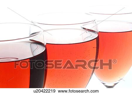 Stock Photo - rose, vin, glass, wine, glasses. Fotosearch