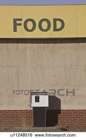 Stock Photograph - rouleau, gas, corner, used, pump, building. Fotosearch