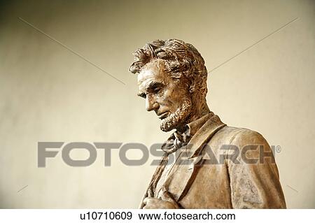 Stock Photo - saintgaudens, abraham, studio, little, lincoln, statue. Fotosearch