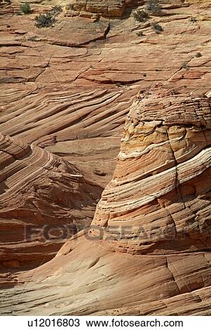 Stock Image - sandstone, wind, blm, wave, abstract. Fotosearch