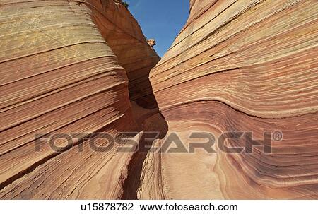 Stock Image - sandstone, wind, blm, wave, abstract. Fotosearch