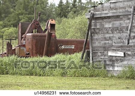 Stock Image - saskatchewan, abandoned, scenic, combine, cockshutt, old. Fotosearch