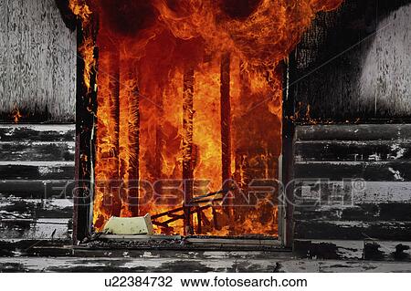 Stock Image - saskatchewan, farm, scenic, winter, house, burning. Fotosearch
