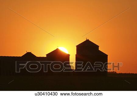 Stock Image - saskatchewan, prairie, southern, scenic, sunset, gorgeous. Fotosearch