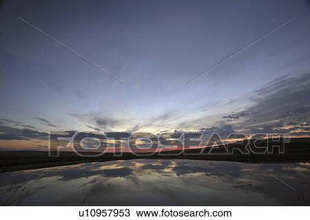 scenic, morning, pond, roadside, reflected, twilight View Large Photo Image Stock Image - scenic, morning, pond, roadside, reflected, twilight. Fotosearch