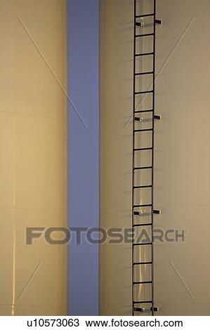 Stock Image - shining, silos, grain, two, sun. Fotosearch