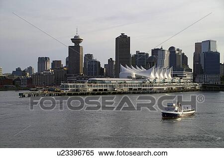 Stock Photography - skyline, vancouver, canada, columbia, british, port. Fotosearch