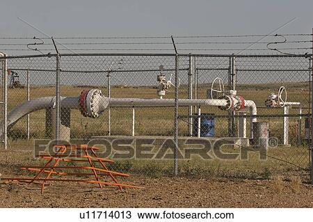 Stock Image - southern, piping, scenic, oilflields, weyburn, large. Fotosearch