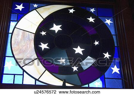 stars, stain, moon, window, glass, creation View Large Photo Image Stock Image - stars, stain, moon, window, glass, creation. Fotosearch